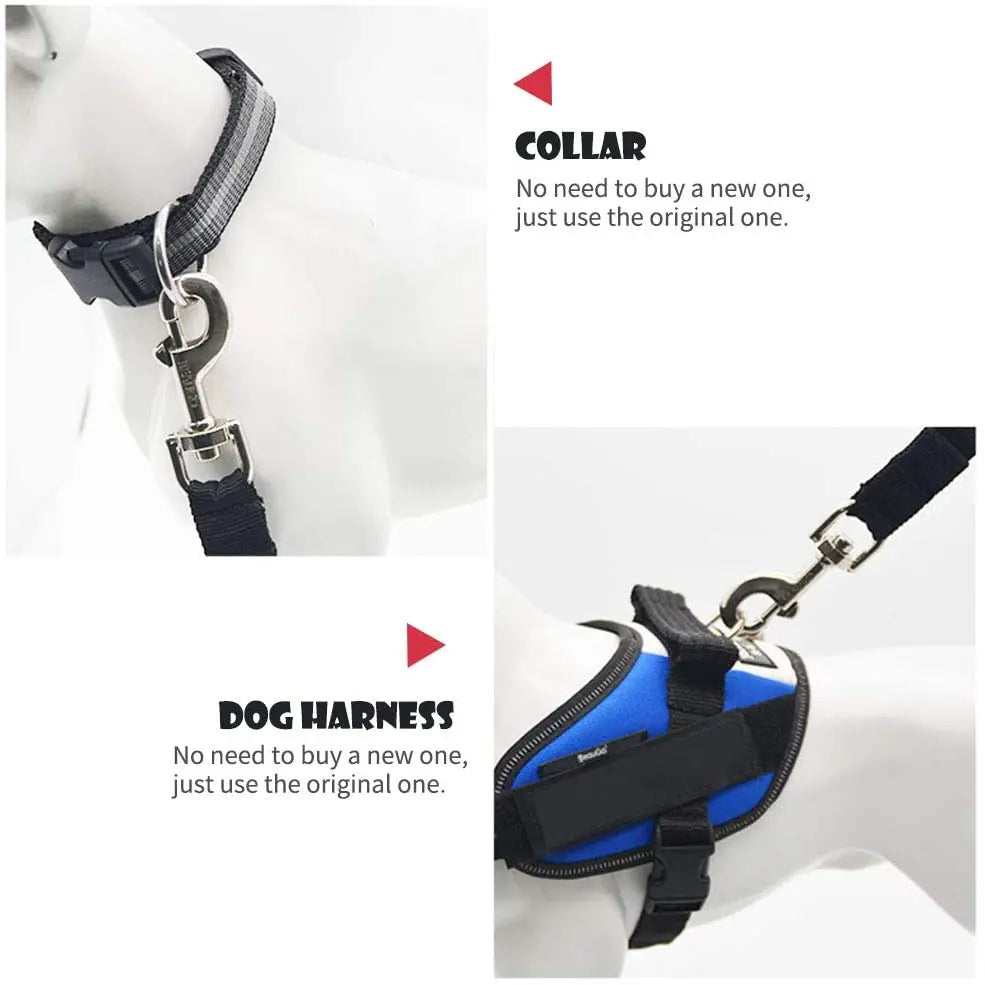 Pet Car Safety Belt – Adjustable Dog & Cat Harness Clip