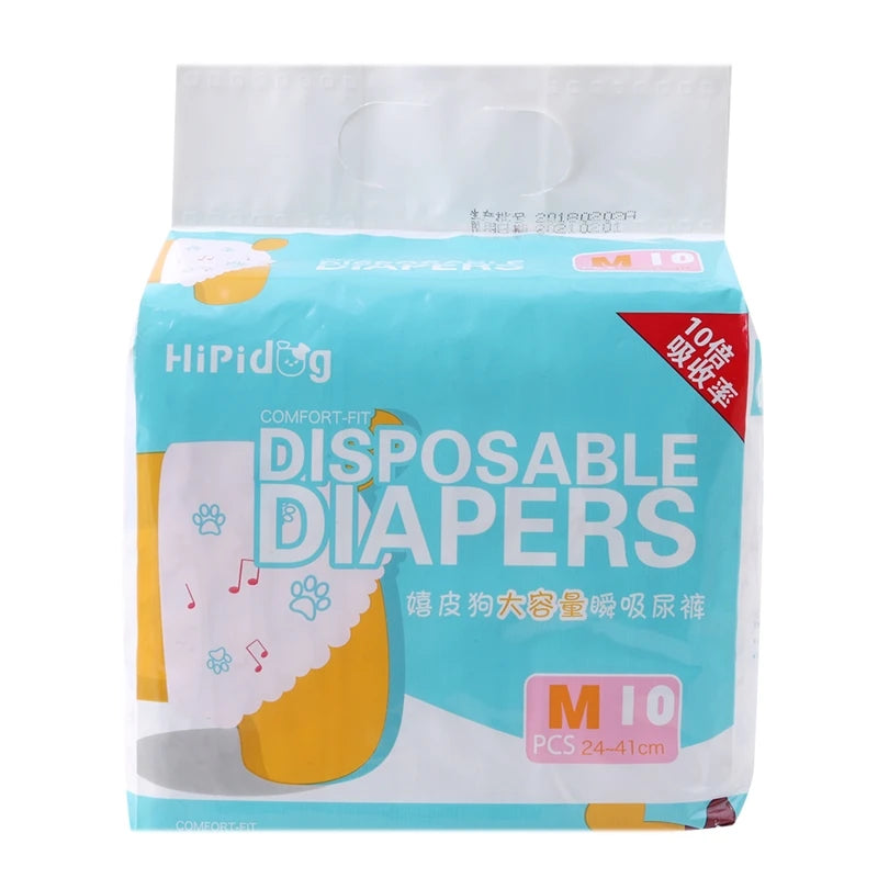 Disposable Dog Diapers – Super Absorbent & Leakproof (Pack of 10/12)