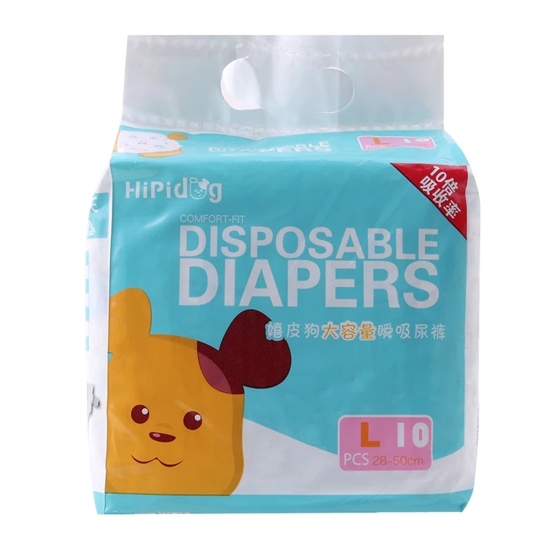 Disposable Dog Diapers – Super Absorbent & Leakproof (Pack of 10/12)