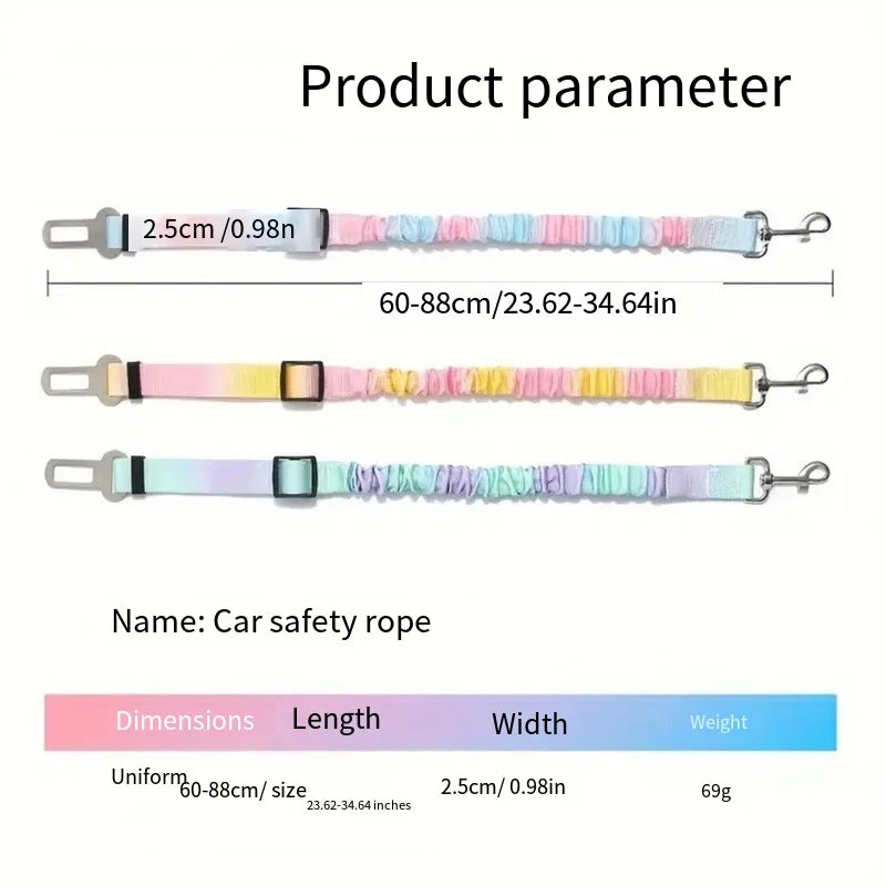 Pet Car Safety Belt – Adjustable Seatbelt Harness for Dogs & Cats