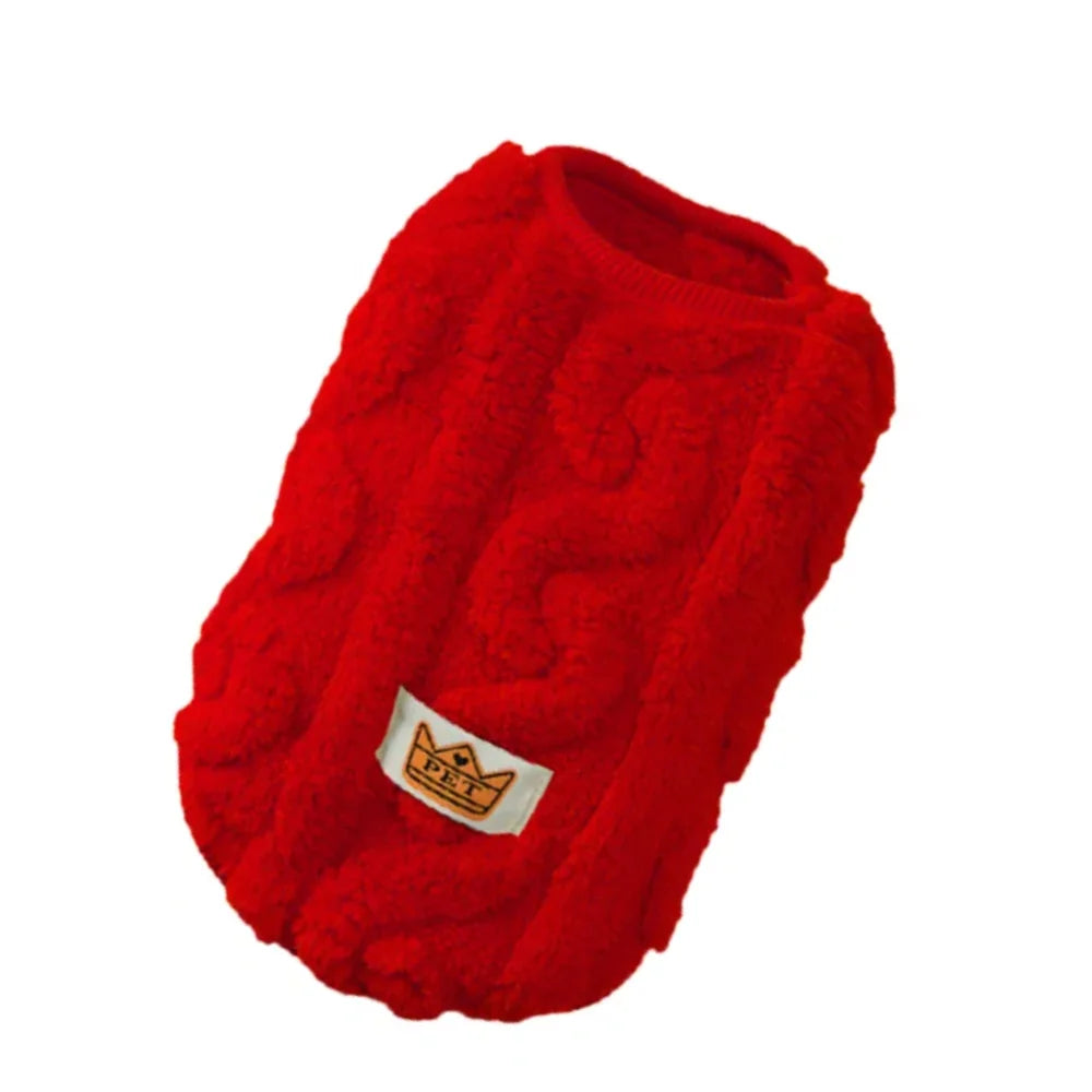 Soft Fleece Pet Sweater – Warm Autumn & Winter Vest for Small Dogs & Cats