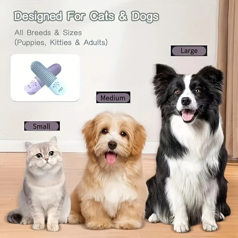 360° Silicone Finger Toothbrush for Dogs & Cats – Gentle Dental Cleaning for All Breeds