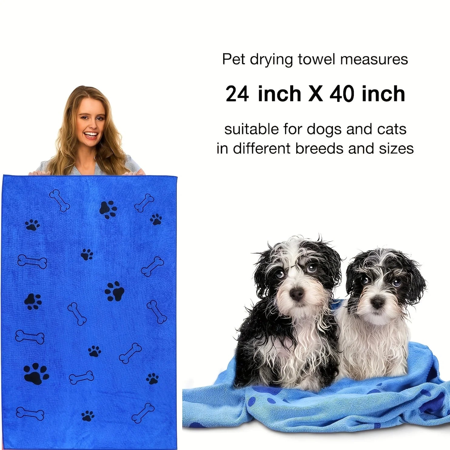 Premium Microfiber Dog Towel – Fast-Drying & Ultra-Absorbent