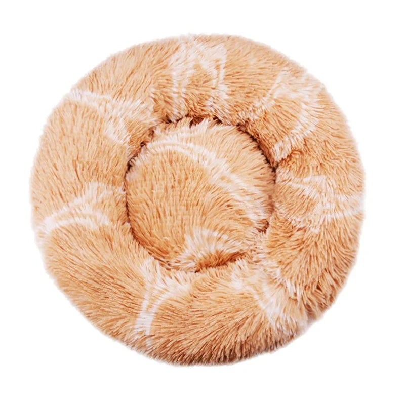 Cozy Round Pet Bed – Ultra-Soft Plush for Dogs & Cats (40–90 cm)