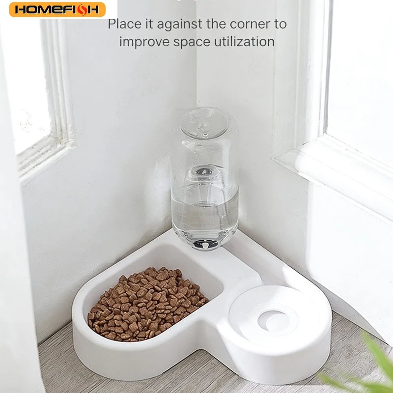2-in-1 Pet Feeding Set – Food Bowl & Automatic Water Dispenser for Cats & Small Dogs