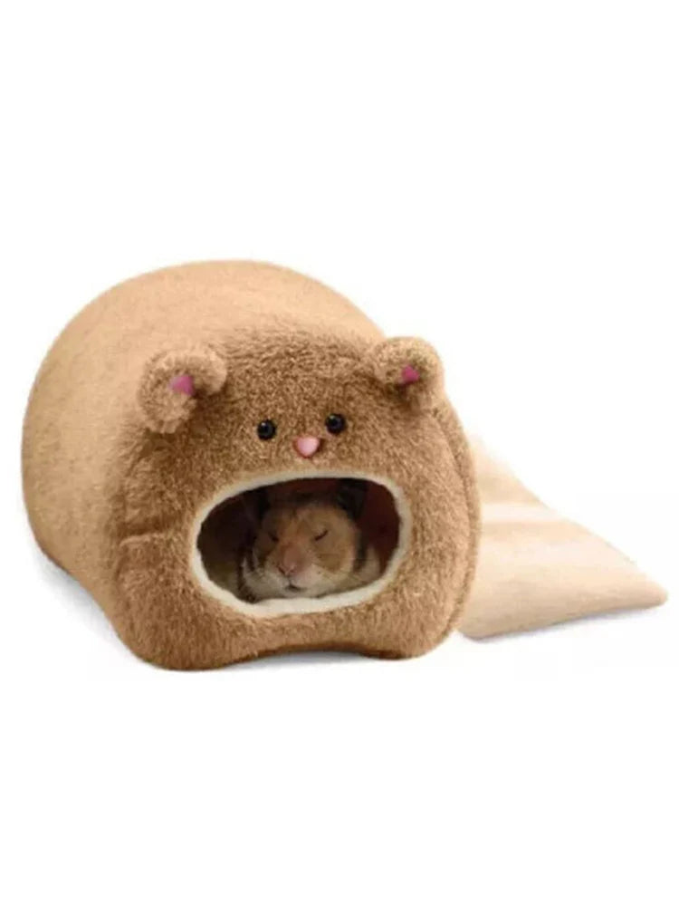 Cozy Small Pet Nest – Winter Warmth Fleece Bed for Hamsters, Rabbits & Squirrels