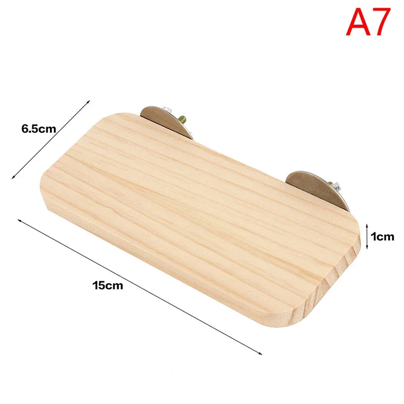 Natural Wood Bird Perch Stand & Platform Toy – 3 Sizes