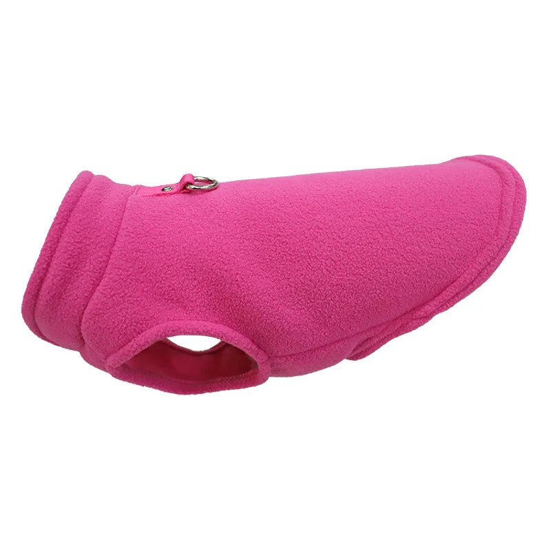 Soft Fleece Pet Vest Jacket with D-Ring | Dog & Cat Winter Coat