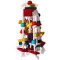 Colorful Rope & Wood Bird Toy – Climbing, Chewing & Foraging Enrichment