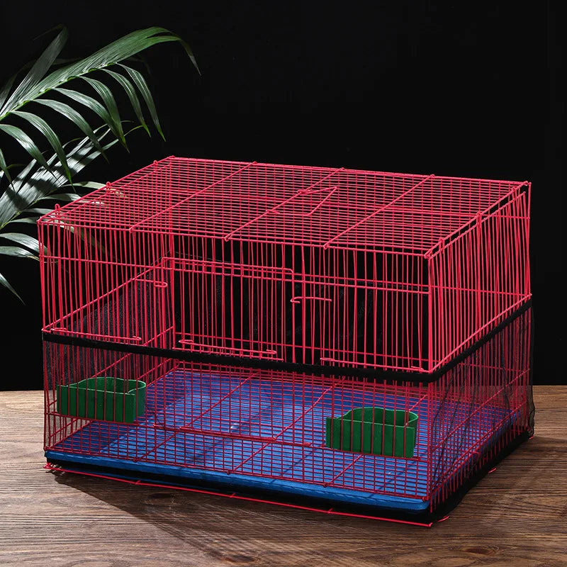 Bird Cage Seed Catcher Net Cover – Stretchy Mesh Skirt for Parrots & Small Birds