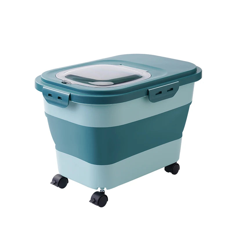 Collapsible Pet Food Storage Container – Airtight & Space-Saving (13 / 33 LB)