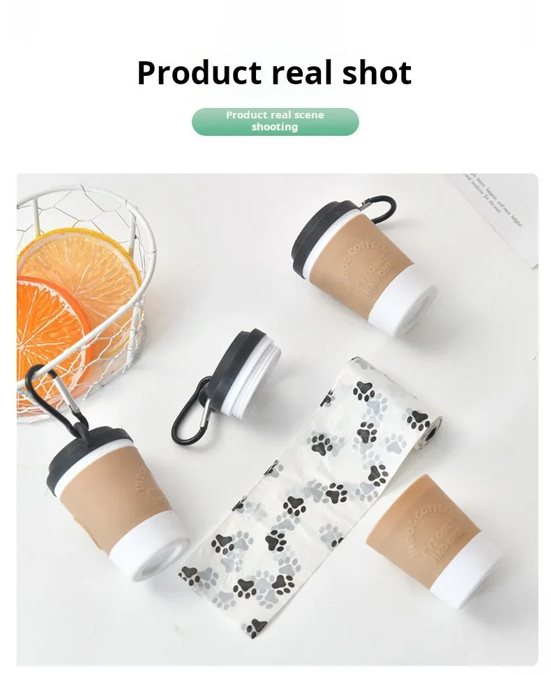 Coffee Cup Pet Waste Bag Dispenser – Portable Dog Walking Accessory