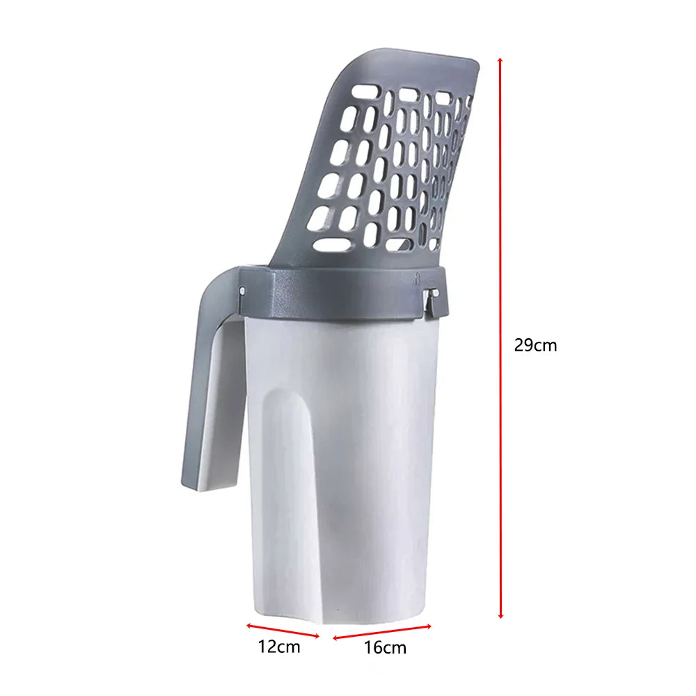 Cat Litter Scoop with Waste Bags – Self-Cleaning Litter Box Accessory