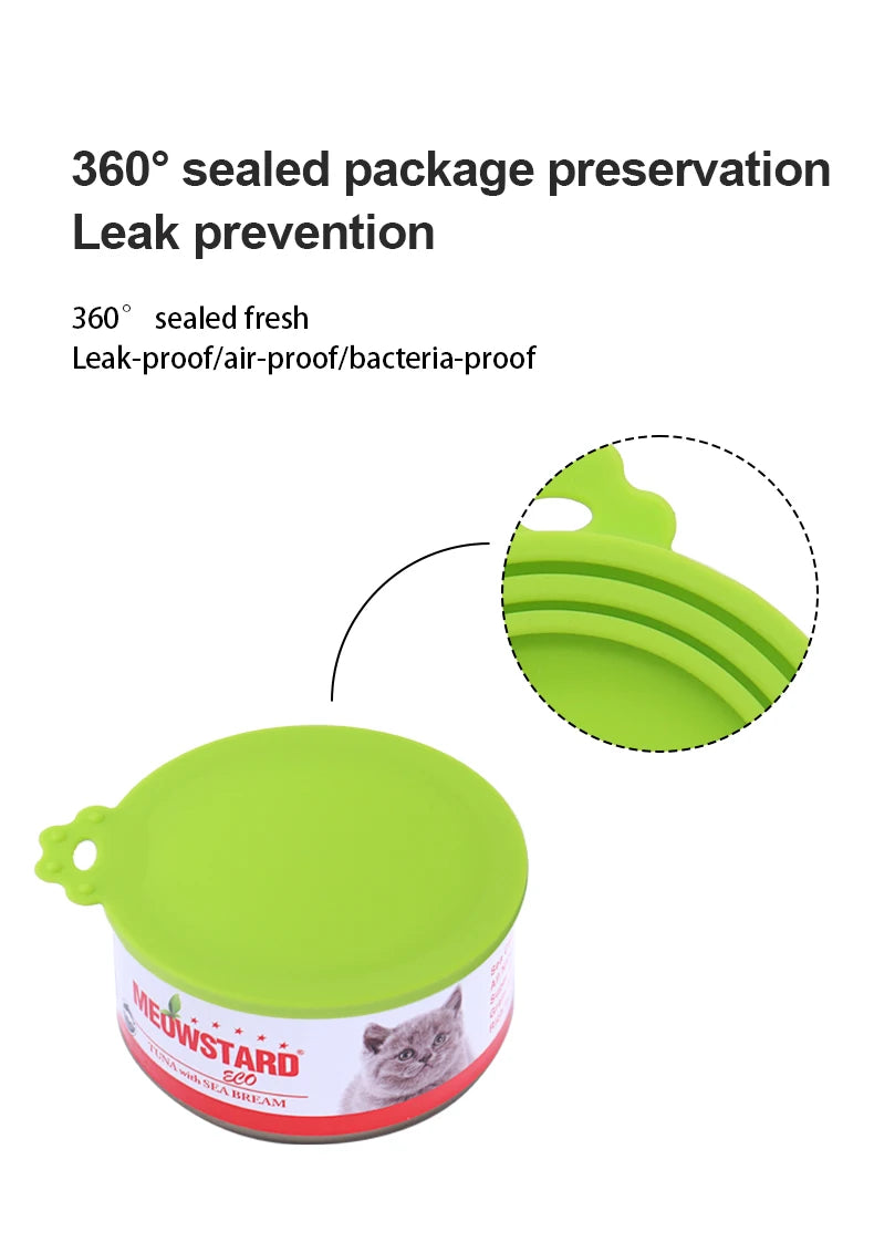 Reusable Silicone Pet Can Lid – BPA-Free Food Cover for Dog & Cat Cans