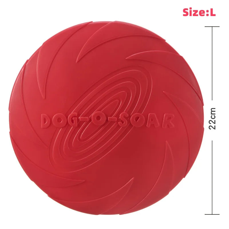 Silicone Flying Disc Dog & Cat Toy – Durable Rubber Frisbee for Interactive Play