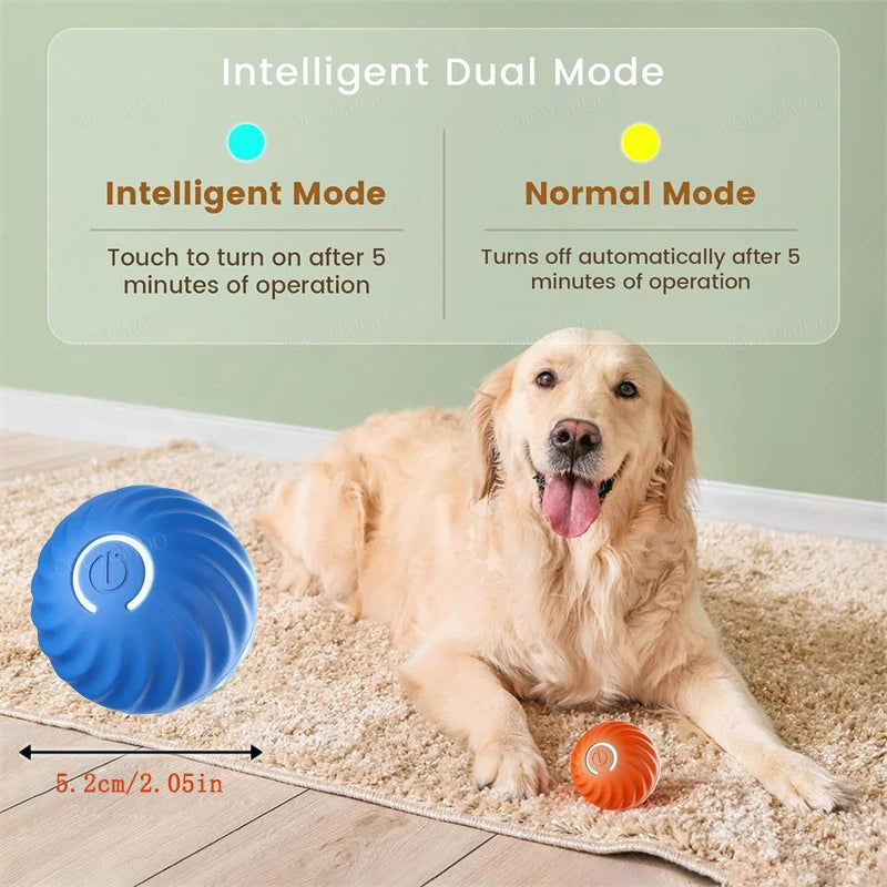 Smart Interactive Pet Ball – USB Rechargeable Auto-Moving Toy for Dogs & Cats