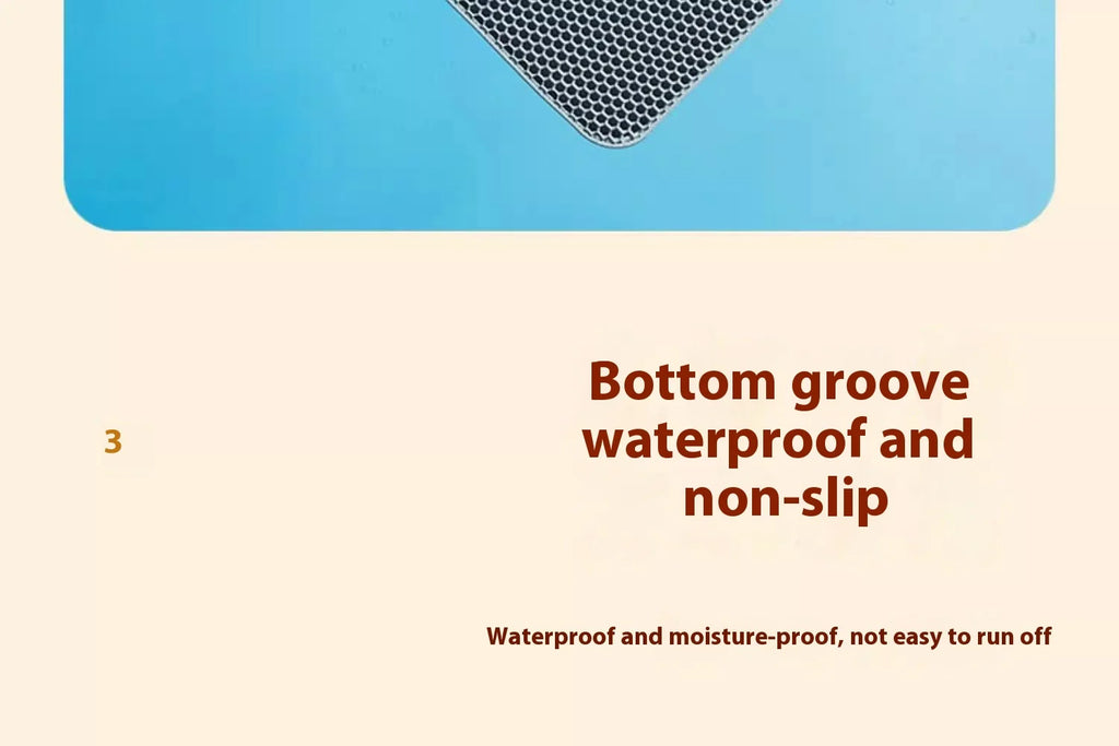 Double-Layer Cat Litter Mat – Waterproof, Non-Slip & Washable