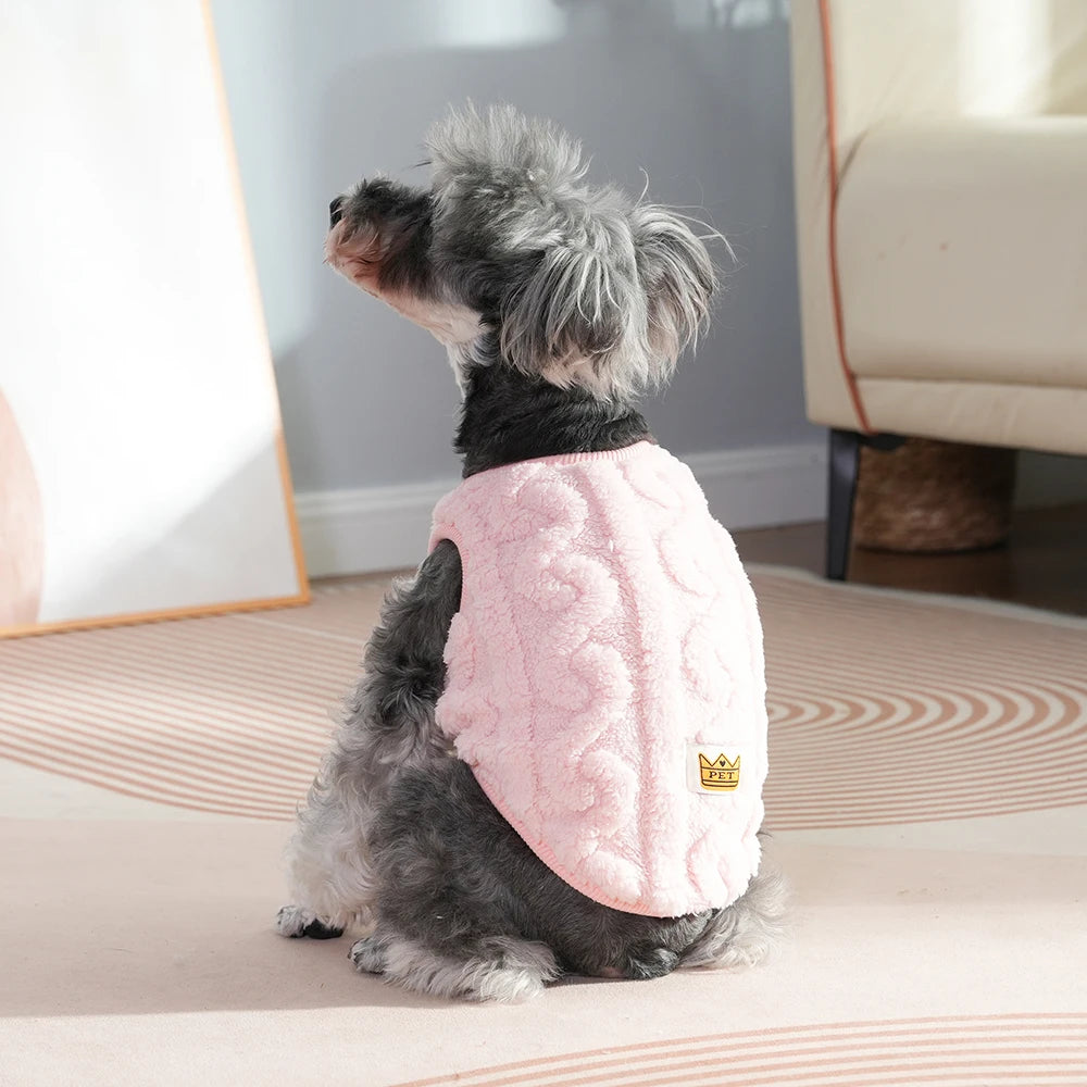 Soft Fleece Pet Sweater – Warm Autumn & Winter Vest for Small Dogs & Cats