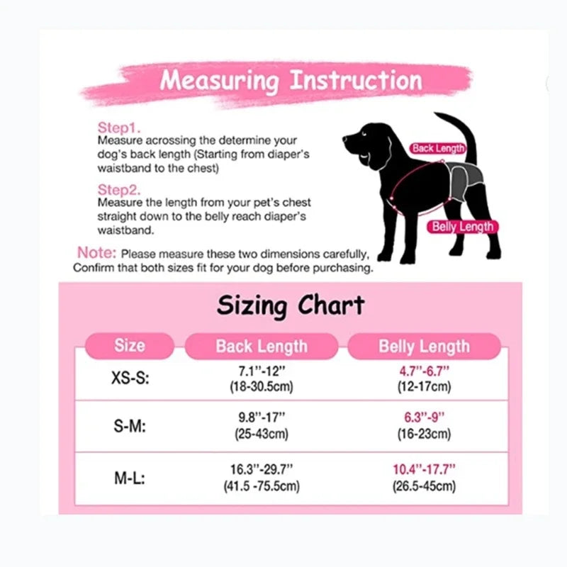 Adjustable Dog Diaper Suspenders with Belly Bands