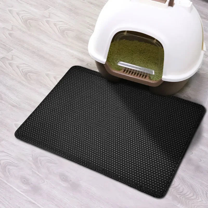 Double-Layer Waterproof Cat Litter Mat – Non-Slip, Washable & Easy to Clean
