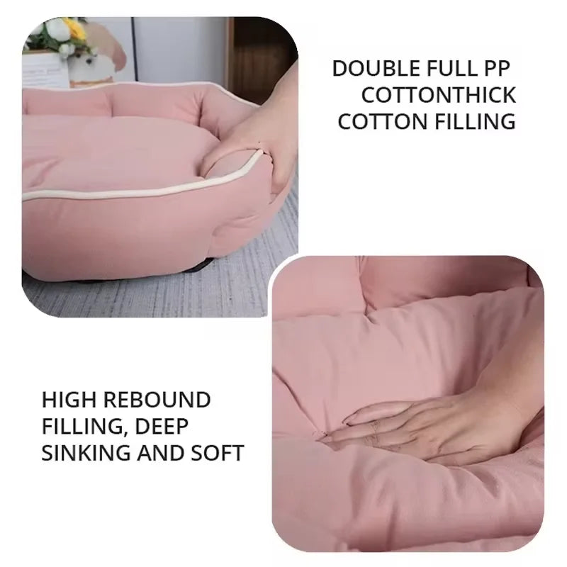 Corduroy Pet Sofa Bed – Cozy Dog & Cat Lounger