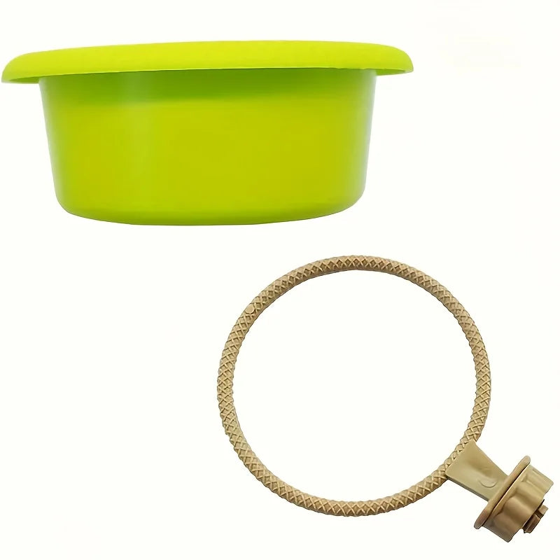 Bird Cage Bath & Feeding Bowl Set with Secure Mounting Ring