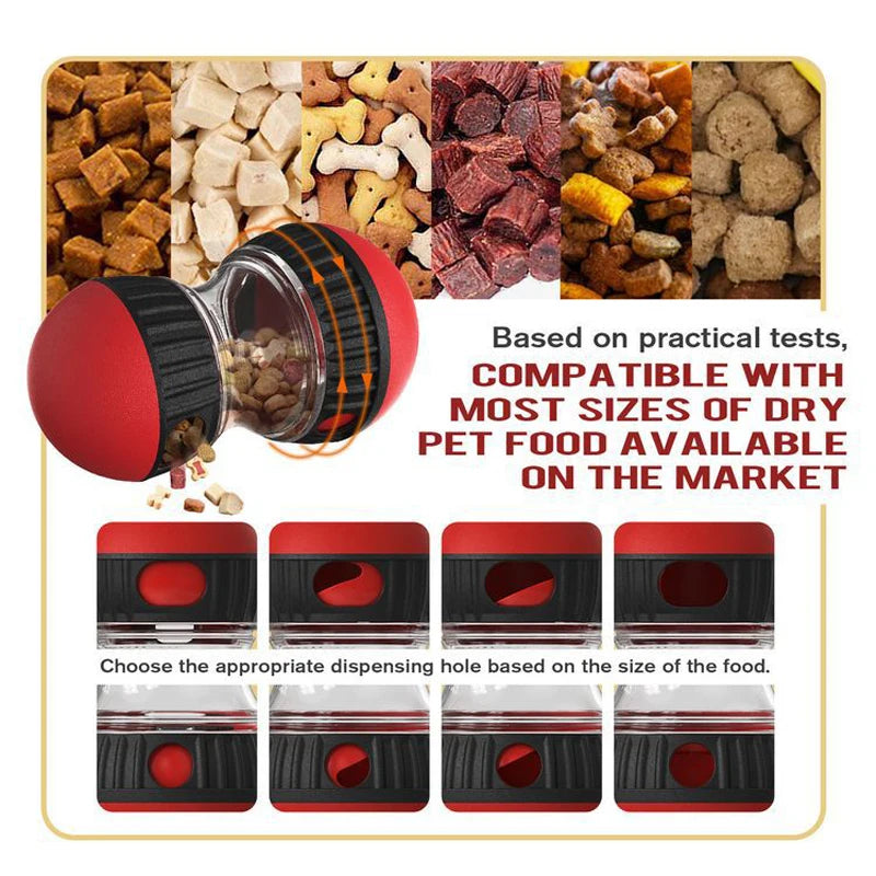 Interactive Dog Treat Dispensing Ball – Elliptical Track Rolling Toy for Mental Stimulation