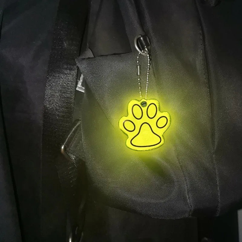 Reflective Cat Paw Keychain – Night Safety Pendant (10 PCS)