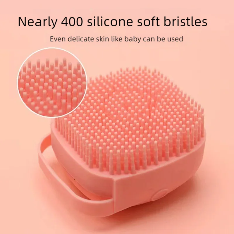 Pet Bathing & Massage Brush with Shampoo Dispenser