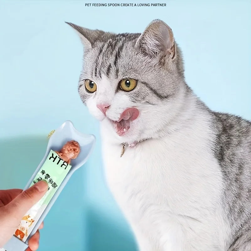 Cat Lickable Treat Feeder Spoon