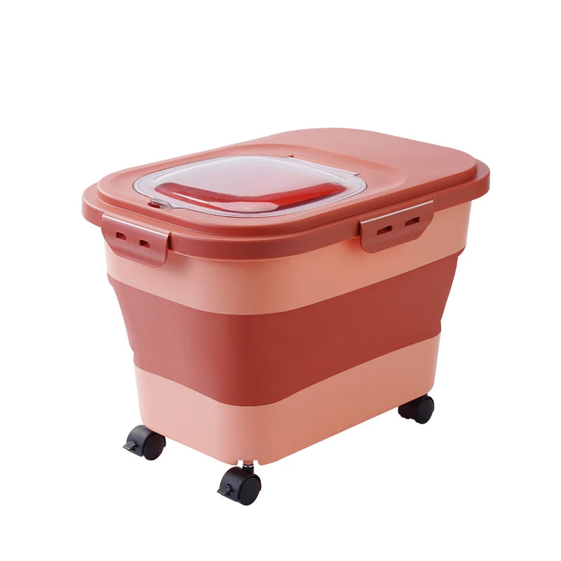 Collapsible Pet Food Storage Container – Airtight & Space-Saving (13 / 33 LB)