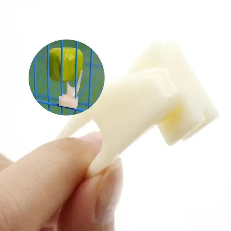 5pcs Durable PP Material Bird Cage Fruit Forks, Parrot Feeding Accessories, Pet Supplies Snack Holder for Birds