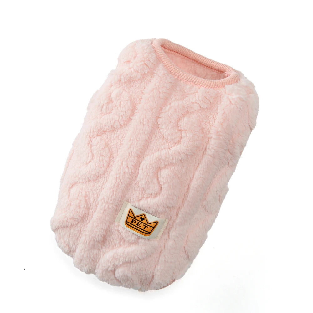 Soft Fleece Pet Sweater – Warm Autumn & Winter Vest for Small Dogs & Cats