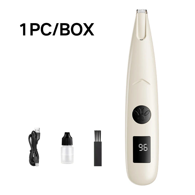 Electric Pet Paw Hair Trimmer – Quiet, Safe & Rechargeable Clipper for Dogs & Cats