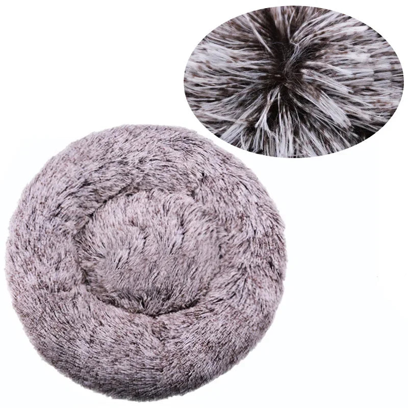 Cozy Round Pet Bed – Ultra-Soft Plush for Dogs & Cats (40–90 cm)
