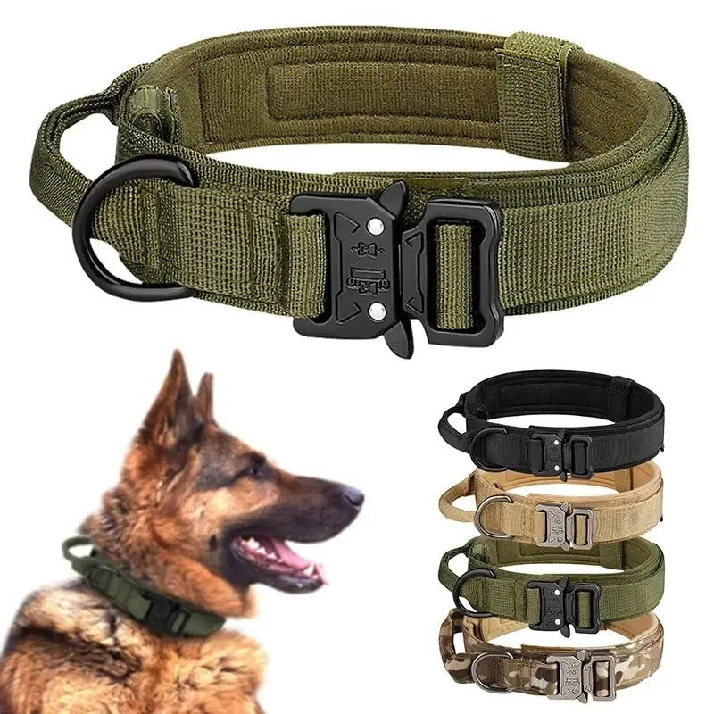 Tactical Dog Collar – Heavy-Duty Nylon with Metal Buckle | M, L, XL