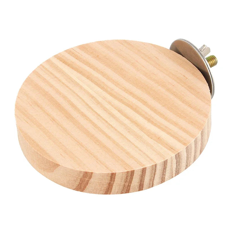 Natural Wood Bird Perch Stand & Platform Toy – 3 Sizes