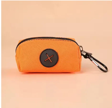 Pet Waste Bag Dispenser with Carabiner Clip – Durable Canvas Holder for Dogs