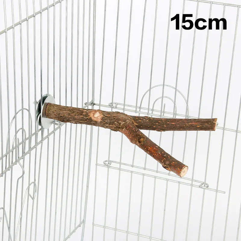 Natural Wood Bird Perch – Cage Branch Stand (15cm / 20cm / 30cm)