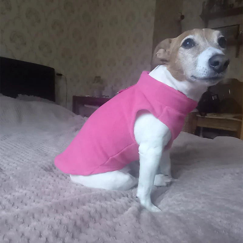 Soft Fleece Pet Vest Jacket with D-Ring | Dog & Cat Winter Coat