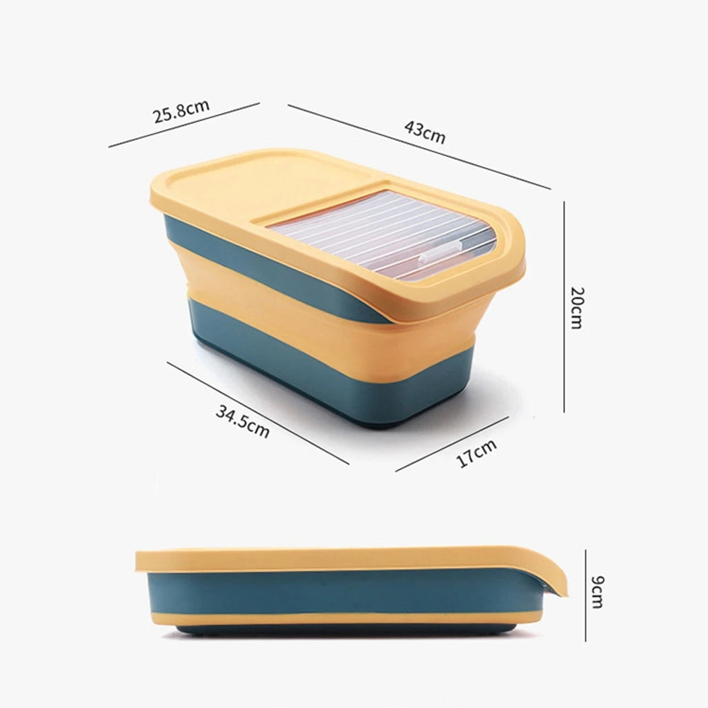 Collapsible Pet Food Storage Container – Airtight & Space-Saving (13 / 33 LB)
