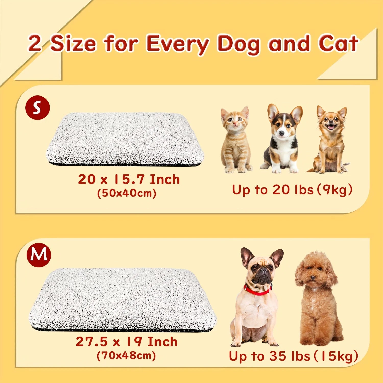 Self-Heating Pet Blanket & Mat – Washable Thermal Pad for Cats & Dogs