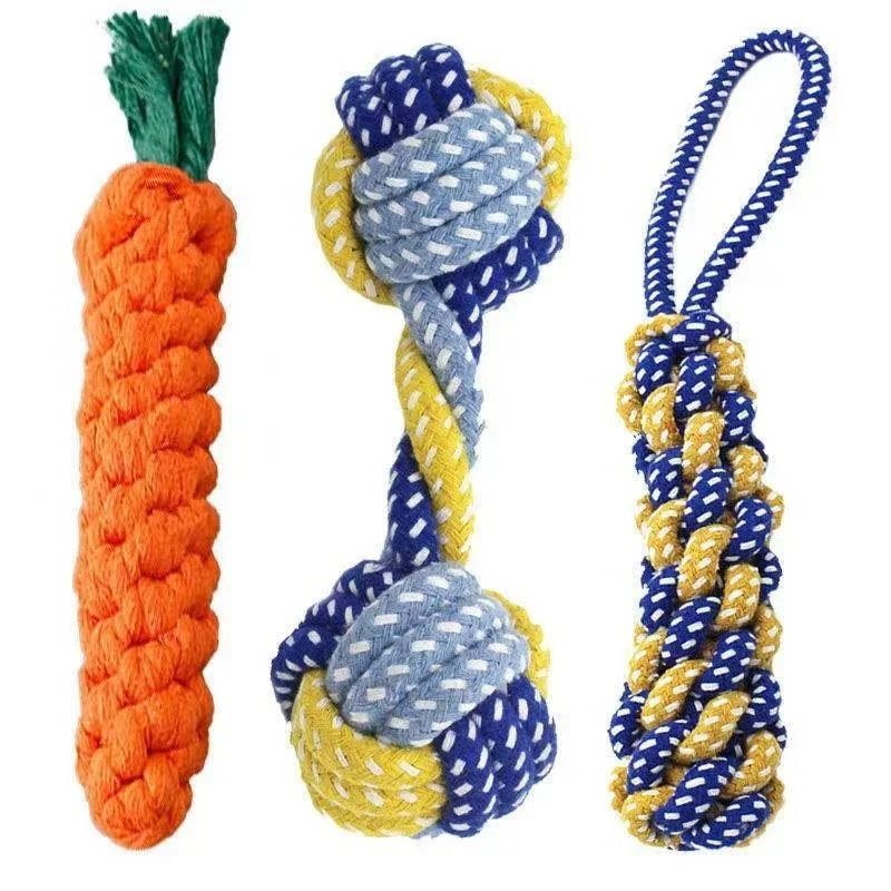 Cotton Rope Dog Toy – Chew & Tug Toy for Puppies & Dogs