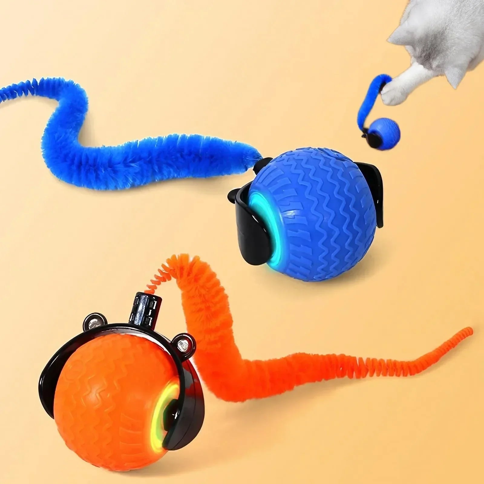 Smart Interactive Cat Ball Toy – Auto-Rolling LED with 3 Speed Modes