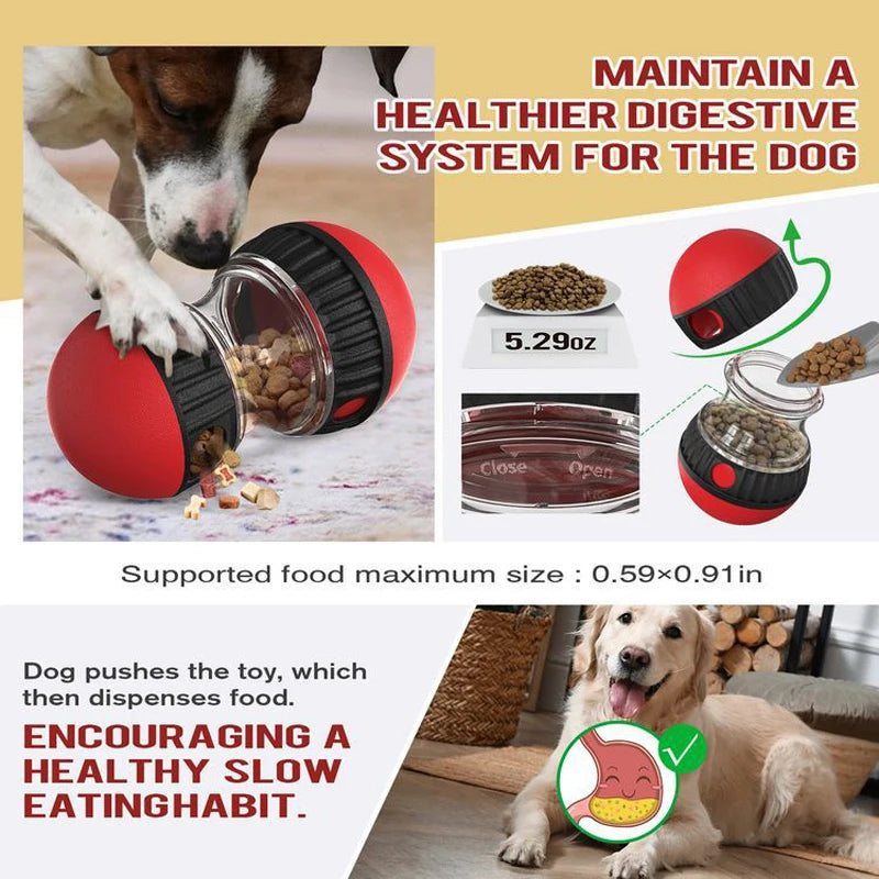 Interactive Dog Treat Dispensing Ball – Elliptical Track Rolling Toy for Mental Stimulation