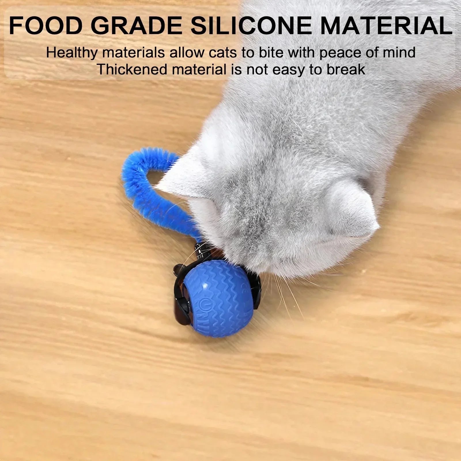Smart Interactive Cat Ball Toy – Auto-Rolling LED with 3 Speed Modes