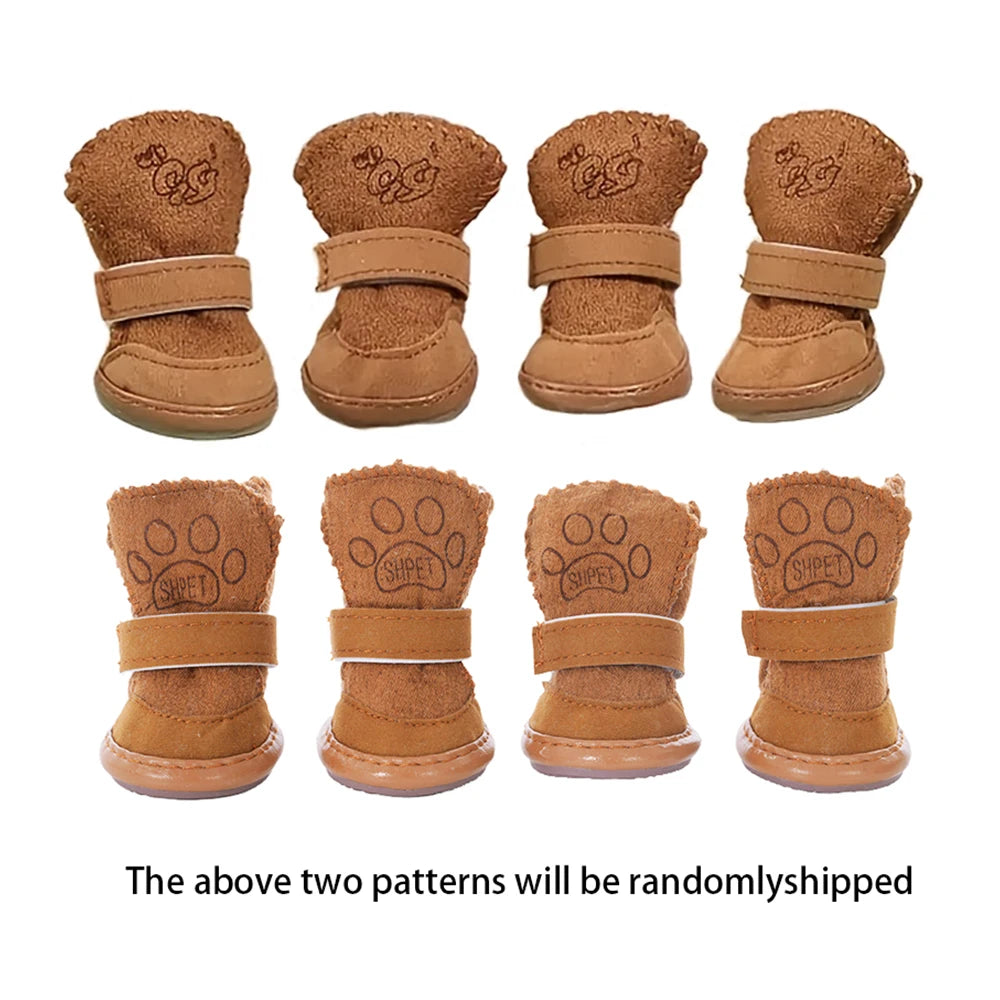 CozyPaws – Plush Winter Dog Boots with Anti-Slip Sole