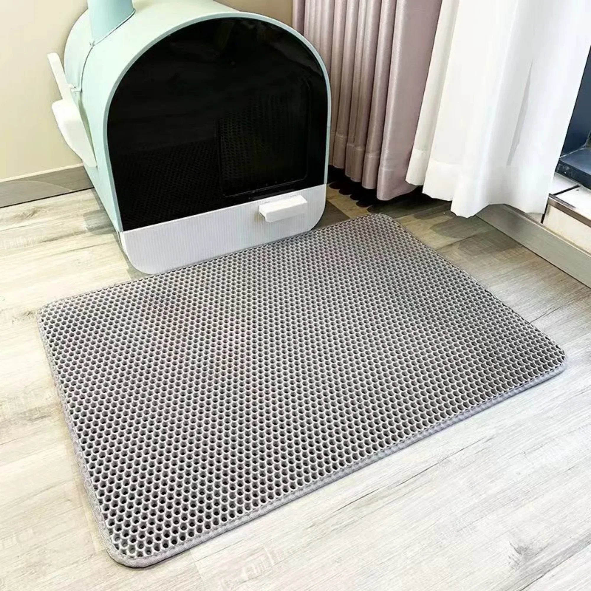 Double-Layer Cat Litter Mat – Waterproof, Non-Slip & Washable