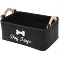 Premium Felt Pet Toy & Storage Basket – Stylish Organizer for Dogs & Cats
