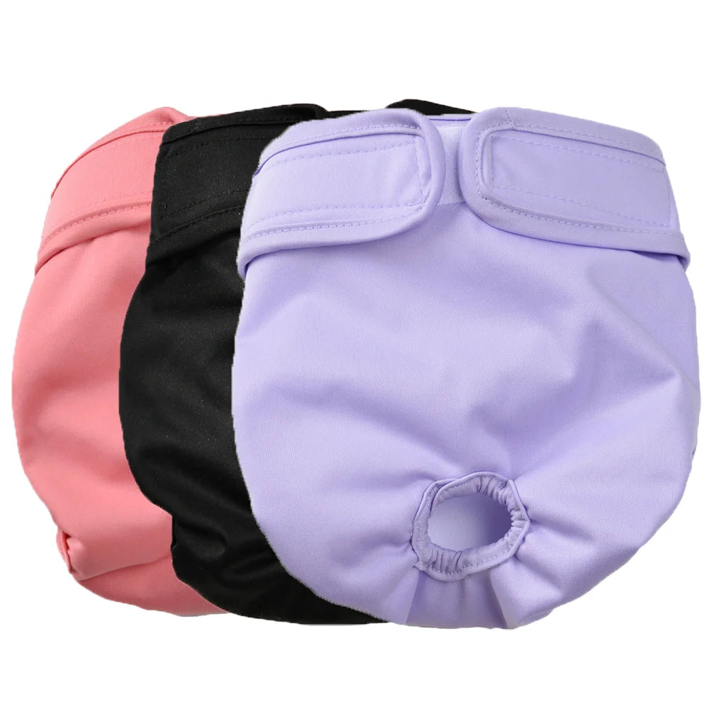 Washable Female Dog Diapers – 3-Pack | Reusable & Waterproof Pet Panties
